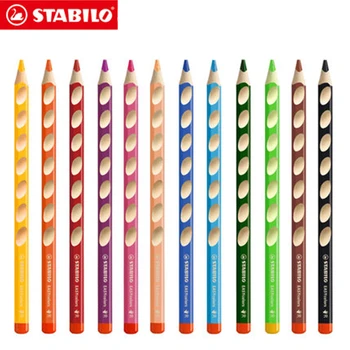 Stabilo 332/12/6 Цветной карандаш с деревянным отверстием Карандаш яркого цвета 3,15 ММ Для коррекции осанки детей