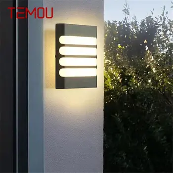 TEMOU Современный Простой Настенный Светильник LED Водонепроницаемый IP 65 Старинные Бра для Наружного Дома Балкон Коридор Декор Двора Светильники