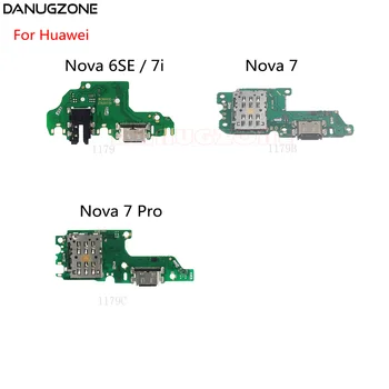 USB-порт для зарядки док-станция разъем для подключения платы зарядки Гибкий кабель для Huawei Nova 6SE 6 SE 7i 7 Pro