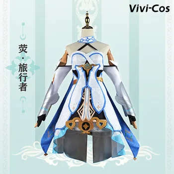 Vivi-Cos Game Genshin Impact Lumine, милое милое платье, женский костюм для косплея, ролевая игра на Хэллоуин, вечеринка, новинка S-XXL