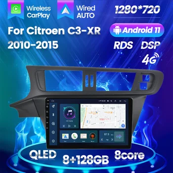 Автомобильный Android CarPlay Авторадио Мультимедийный Плеер Для Citroen C3-XR 2010-2015 4G LTE QLED Навигация Видео Стерео DVD Головное Устройство