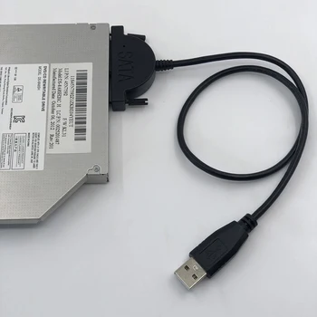 Адаптер-конвертер USB 2.0 на Mini Sata II 7 + 6 13Pin Кабель-конвертер для ноутбука CD DVD ROM Slimline Drive