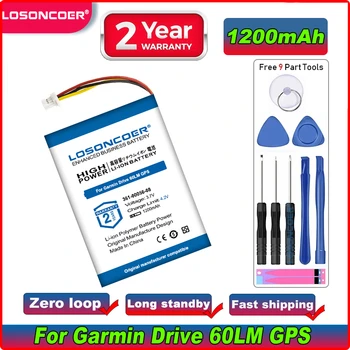 Аккумулятор LOSONCOER 1200 мАч 361-00056-08 для Garmin Drive 60LM 61LM GPS DriveSmart 65 55 Аккумулятор