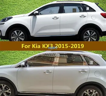Аксессуары для стайлинга автомобилей, Молдинг для окон, Защита стойки BC, Внешняя наклейка, накладка для Kia KX3 Seltos 2015-2019