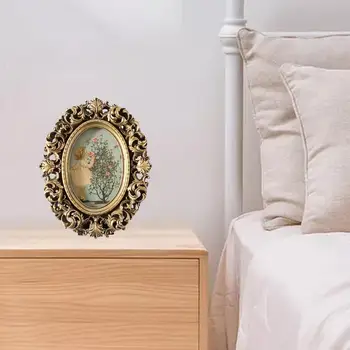 Антикварные фоторамки Рамка для картины маслом Держатель для фотографий, вырезанный для спальни