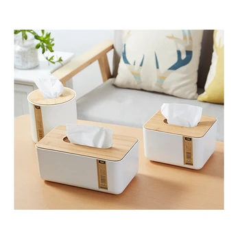 Бамбуковая деревянная крышка пластиковая коробка для салфеток держатель для бумаги диспенсер домашний чехол