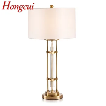 Белая настольная лампа Hongcui Современное светодиодное декоративное настольное освещение для домашней гостиной