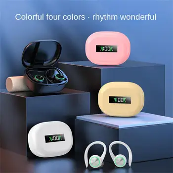 Беспроводная Bluetooth-гарнитура со стереофоническим цифровым дисплеем, наушники с качественным звуком, спортивные игровые музыкальные наушники
