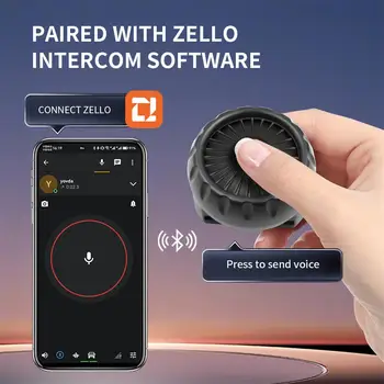 Беспроводной контроллер PTT-переключателя для голосового домофона Zello, Bluetooth-совместимая кнопка без аккумулятора, Скрытые аксессуары