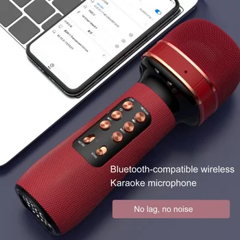 Беспроводной микрофон, совместимый с Bluetooth WS-898, Многофункциональный микрофон, изменяющий голос по FM, Принадлежности для динамиков, портативное караоке