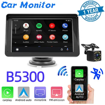 Беспроводной монитор Carplay, сенсорный экран Bluetooth, беспроводной Carplay, Android Auto Airplay, 7 