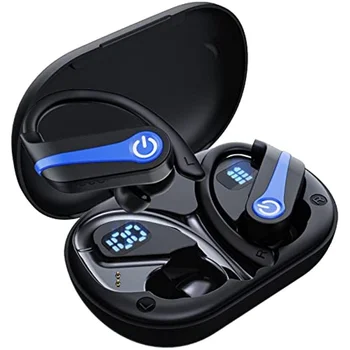 Беспроводные наушники DIXSG Bluetooth с водонепроницаемым чехлом для беспроводной зарядки IPX7, с ушным крючком для занятий спортом