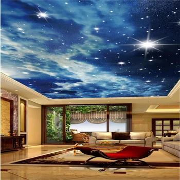 большие обои wellyu на заказ звездное небо облака звезды обои для потолка 3D гостиная спальня потолочные обои для бара KTV