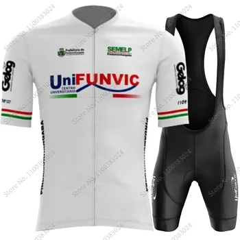 Бразильский национальный 2023 Unifunvic Комплект велосипедной майки с коротким рукавом, мужская одежда, рубашки для шоссейных велосипедов, костюм, велосипедные нагрудники, Шорты MTB