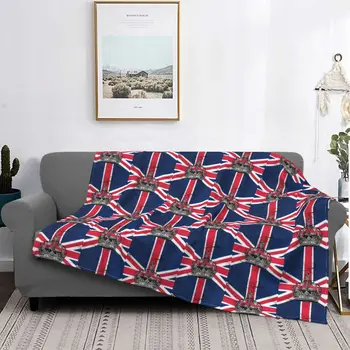 Британский флаг Юнион Джек, Юбилей, Винтажная Корона, Фланелевое одеяло, Забавное Одеяло для кровати, диван, Плюшевое Тонкое одеяло