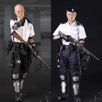 В наличии Minitimes Toys M020 1/6 Солдат-мужчина, Лысый детектив полиции Гонконга, полный набор 12-дюймовых фигурок для коллекции фанатов