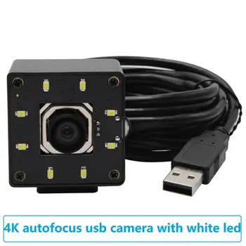 Веб-камера 4K С Автофокусом Высокоскоростной USB 2.0 Mjpeg 30 кадров в секунду IMX415 Веб-камера USB Веб-Камера Камера UVC Бесплатный Драйвер с Белыми светодиодами