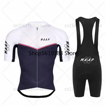 Велосипедные комплекты MAAP Team, летняя Мужская велосипедная одежда, дышащие Велосипедные майки MTB maillot с коротким рукавом, рубашки для верховой езды Ropa Ciclismo