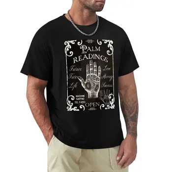 Винтажная футболка со знаком хиромантии, футболки больших размеров, пустые футболки, спортивные рубашки, футболки с тяжелым весом для мужчин