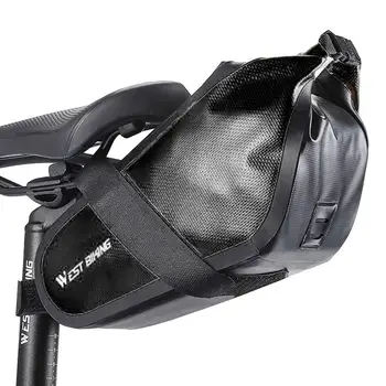 Водонепроницаемая велосипедная седельная сумка, сумка для шоссейного велосипеда, сумка под сиденье, 2,3 л, полностью водонепроницаемая седельная сумка под сиденьем, сумка для горных прогулок.