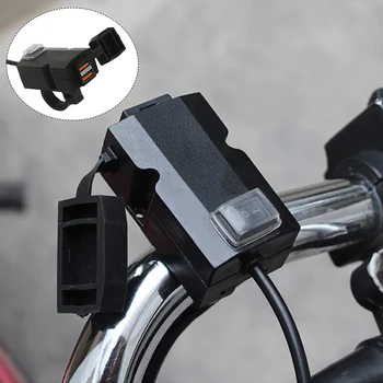 Водонепроницаемое Зарядное Устройство Для мотоцикла QC3.0 Moto Handlebar 3.4A С Двойным USB-Разъемом Для Зарядного Устройства, Пылезащитный Адаптер Зарядного Устройства, Аксессуары для Мото