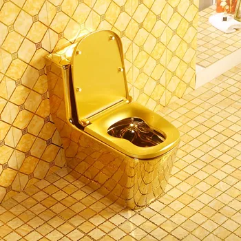 Водосберегающий и дезодорирующий туалет ванная комната с большим унитазом с супер-закручивающимся трубопроводом для золотого унитаза