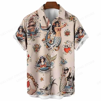 Гавайские пляжные рубашки, летняя мужская рубашка, рубашки с 3D принтом 