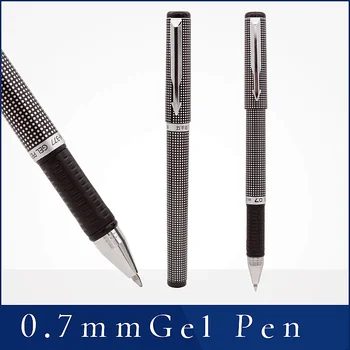 Гелевая ручка 0,7 мм W-377, 5 ручек плюс 10 заправок оригинального оборудования, черные гладкие чернила