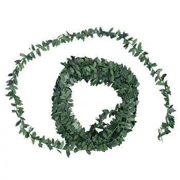 Гирлянда из искусственного плюща длиной 7,5 м, зеленые листья, имитация виноградной лозы для свадебной церемонии, повязки своими руками