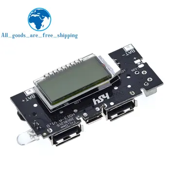 Двойной USB 18650 Зарядное устройство Модуль питания печатной платы 5V 1A 2.1A Мобильный банк питания Аксессуары для телефона Плата светодиодного ЖК-модуля 