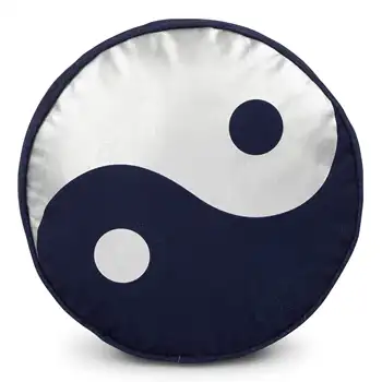 Декоративная подушка Yin yang, полиэстер, фиолетовая