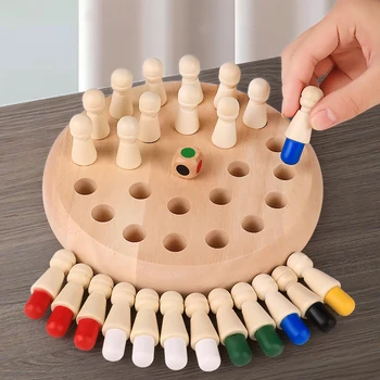 Деревянная игра в Шахматы Со Спичками на память, Обучающая Интеллектуальная Логическая Игрушка, Игрушка Для Взаимодействия Родителей и Детей, Подарки для Детей