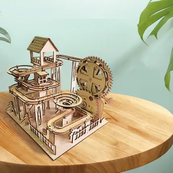 Деревянная сборная модель Стерео головоломка Креативные офисные украшения для рабочего стола Подарки ручной работы PZ-297