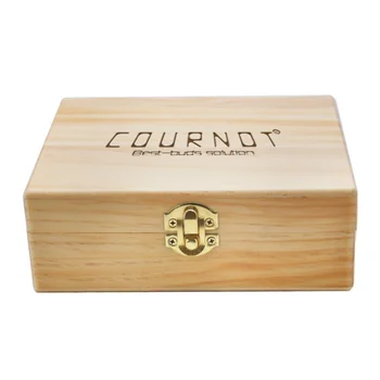 Деревянная шкатулка COURNOT с выдвижным лотком, натуральная коробка для хранения ручной работы, контейнер для персонализированного логотипа