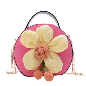 Детская сумка с милым освежающим цветком, ручная сумка на цепочке, сумка через плечо, рюкзак для девочек в западном стиле