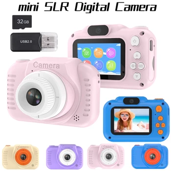 Детская цифровая камера, многофункциональная камера, 2-дюймовый HD IPS экран, USB-зарядка с ремешком, Портативная камера для малышей, детская игрушка