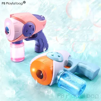 Детские игрушки с дымовым пистолетом для мыльных пузырей популярные подарки на открытом воздухе детская электрическая автоматическая машина для выдувания мыльных пузырей summer happy zd25