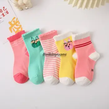 Детские носки детские хлопчатобумажные носки с героями мультфильмов для мальчиков и девочек в стиле four seasons Японские милые чулки princess wind