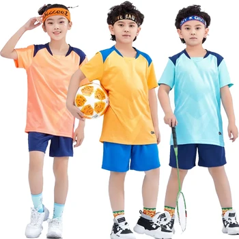 Детские футбольные майки, комплекты для футбола для мальчиков и девочек, униформа 2021, новые футбольные тренировочные рубашки, костюм, спортивная одежда на заказ