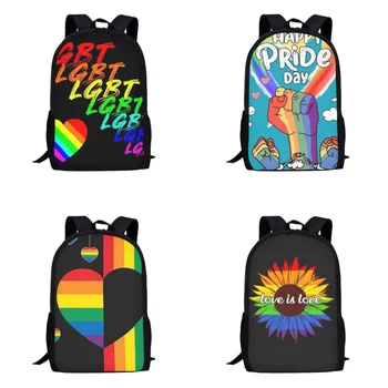 Детские школьные сумки Fashion Pride LGBT Pride Простой рюкзак через плечо для учащихся начальных классов Повседневная женская обувь Mochila Infantil