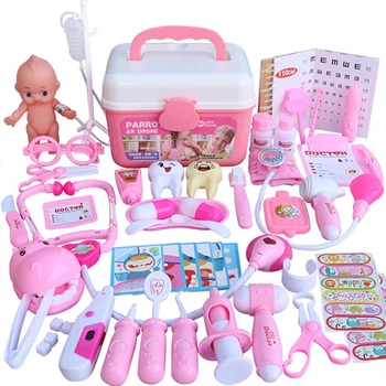 Детский медицинский набор, набор игрушек для ролевых игр, Имитация медицинского оборудования, Стетоскоп, детская игровая коробка для хранения, подарок для ребенка