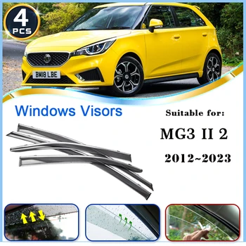 Дефлекторы для MG3 II 2 2012 ~ 2023 2013 2014 2015 Автоаксессуары Автомобильные Оконные Козырьки Защита От Дождя Бровей Ветровые Дымовые Стекла