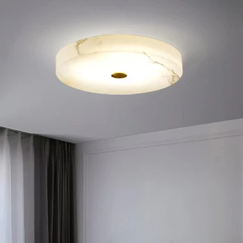 Дизайнерская мраморная потолочная люстра Home Decor Потолочный светильник 2023 White Marble Lustre Современные светодиодные лампы для спальни гостиной