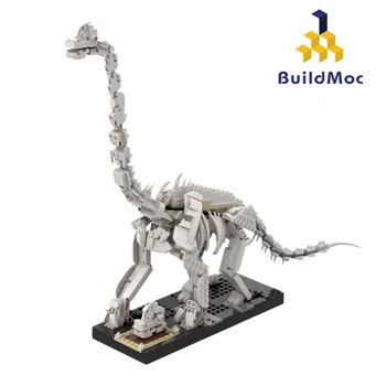 Динозавр MOC Tanystropheus (Брахиозавр) Набор строительных блоков Серии Jurassic Giraffatitan Идея Собрать Игрушки для детского подарка