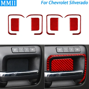 Для Chevrolet Silverado 1500 GMC Sierra 1500 2014-18 Внутренняя Дверная Чаша Из Углеродного Волокна, Ручка, Накладка На Панель, Подходит Для Наклейки Интерьера Автомобиля
