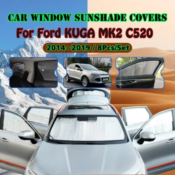 Для Ford KUGA MK2 C520 2014 ~ 2019 2015 2016 Окна Автомобиля Лобовое Стекло Солнцезащитный Козырек УФ-Защита Отражатель Солнцезащитный Козырек Автоаксессуары
