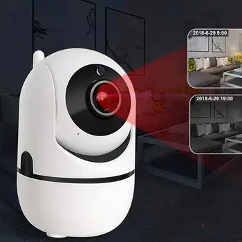 Домашняя Камера Безопасности 1080P Для Видеоняни И Радионяни, Внутренняя WiFi-Камера С Поворотом И Наклоном, Ночное Видение, Аудио-Видео, Wi-Fi Камеры, Прямая Поставка