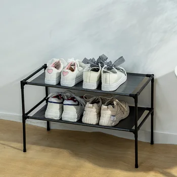 Домашняя сборка обуви, Утолщенная Усиленная стойка для обуви из нержавеющей стали, Многослойная сборка, обувной шкаф, простое хранение пыли