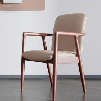 Европейские обеденные стулья из массива дерева, обеденный стул с индивидуальной спинкой, Мебель для дома, Дизайнерское кресло для отдыха, Офисные стулья для приема гостей