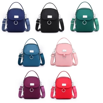 Женская маленькая сумка через плечо, простая сумка через плечо, симпатичная сумка-ранец, 3 слоя, мини-сумочка, женская сумка-мессенджер, сумка для телефона Ins